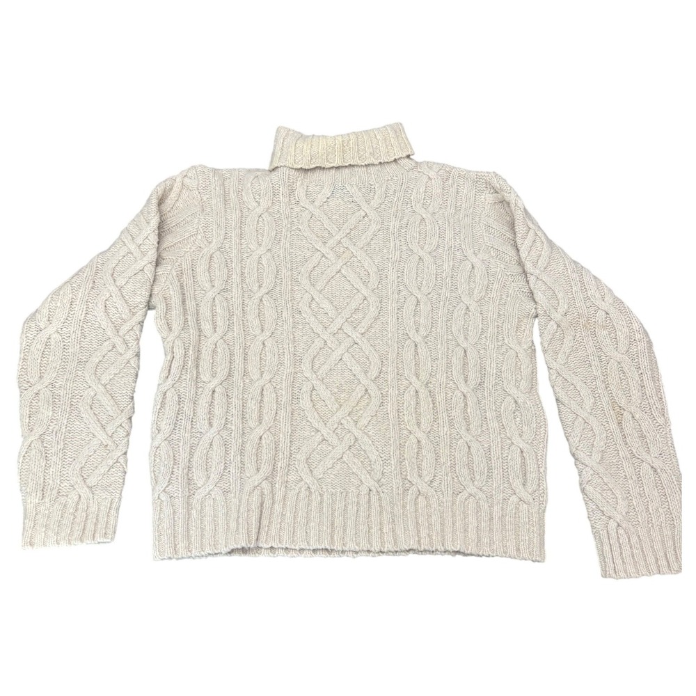 Polo by Ralph Lauren Cream Cable Turtleneck Sweater